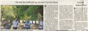 3 août 2011 - Le Dauphiné Libéré - Dix ans de créativité au service d’un territoire